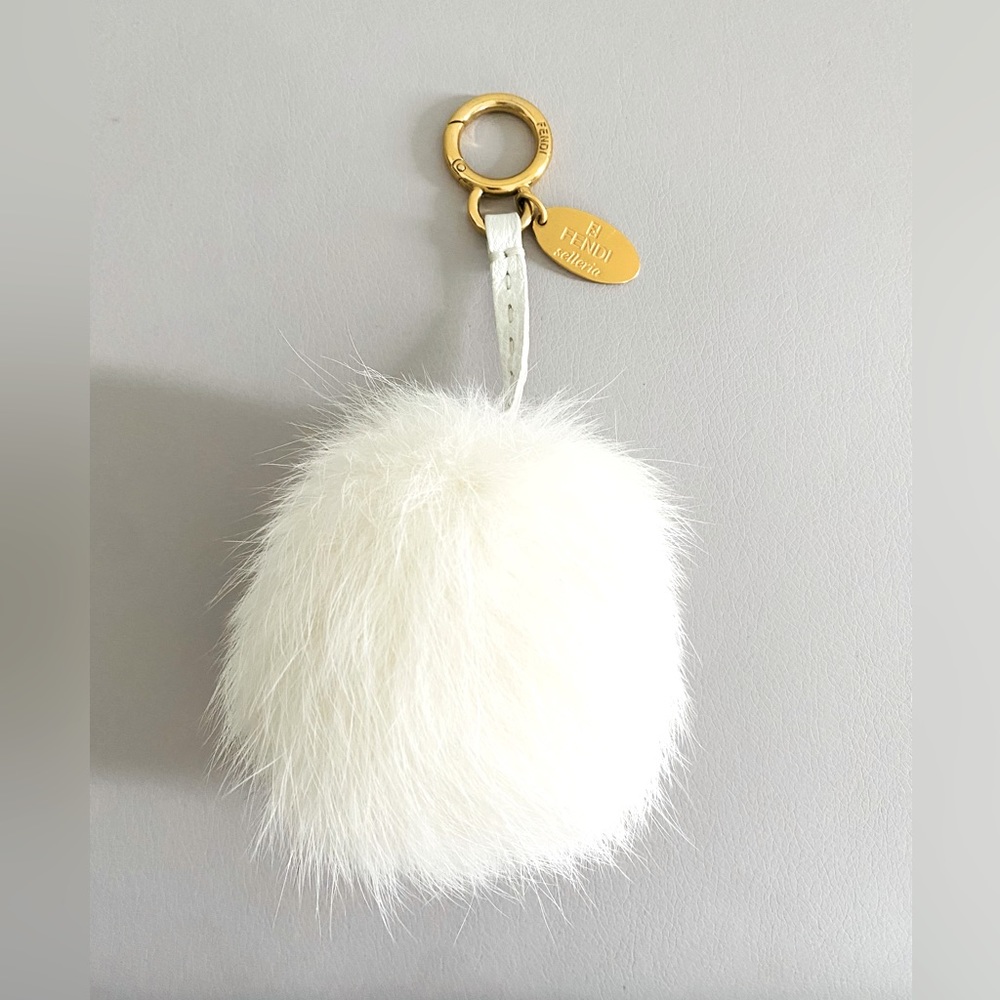 Authentic Fendi fur bag charm